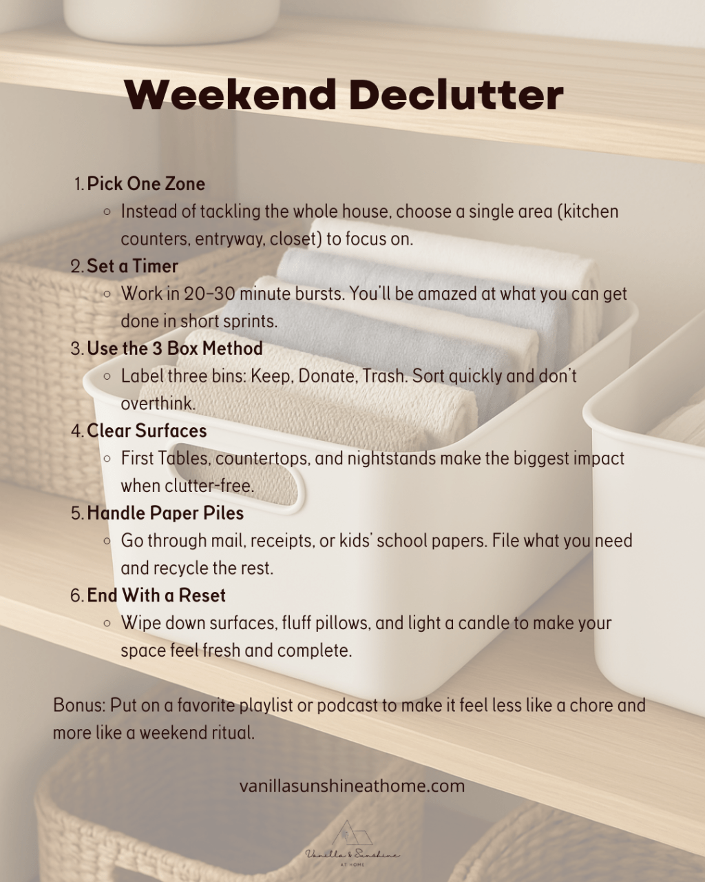 6 Simple Weekend Declutter Tips to Refresh Your&nbsp;Home